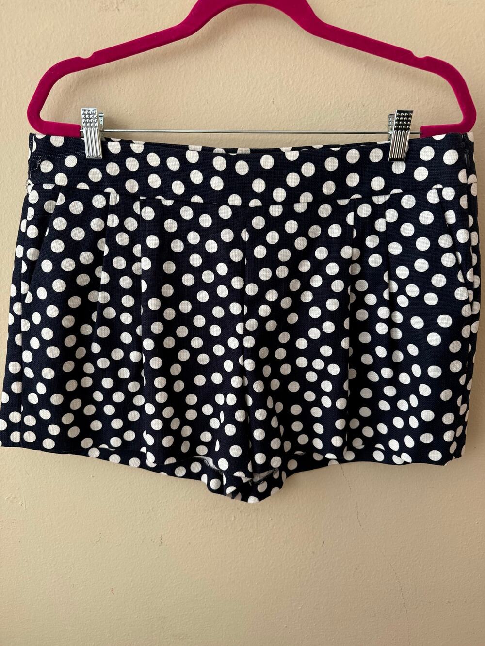 J. Crew Blue & White Polka Dot Shorts Size 14